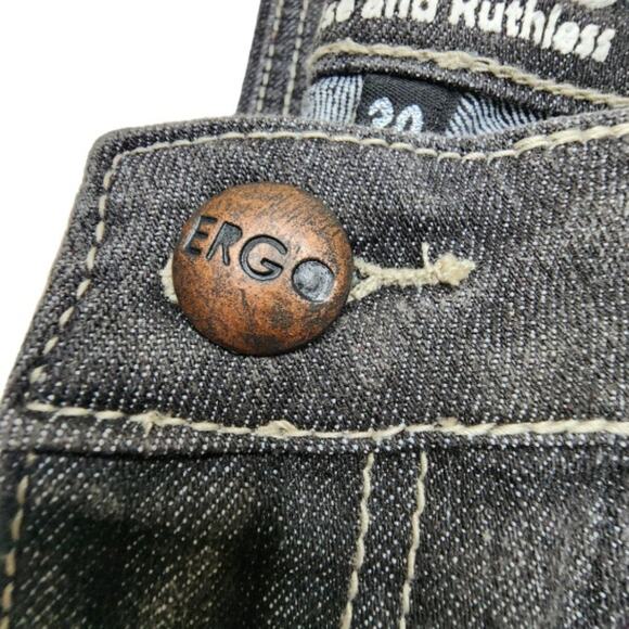 Ergo Wise & Ruthless Jacklyn Skinny Distressed Jeans Black Size 30‎ - Picture 7 of 12